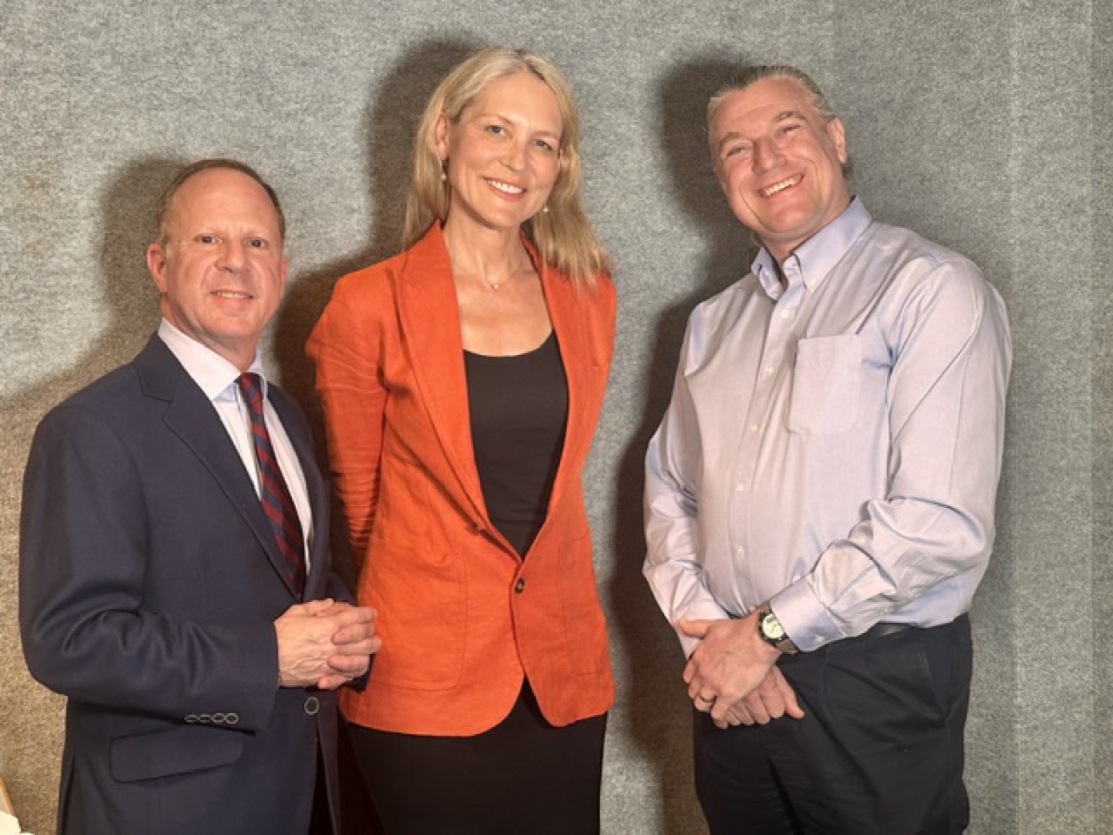 Jeff and Lisa with Dr. Sean McCloy in the WGAN studio
